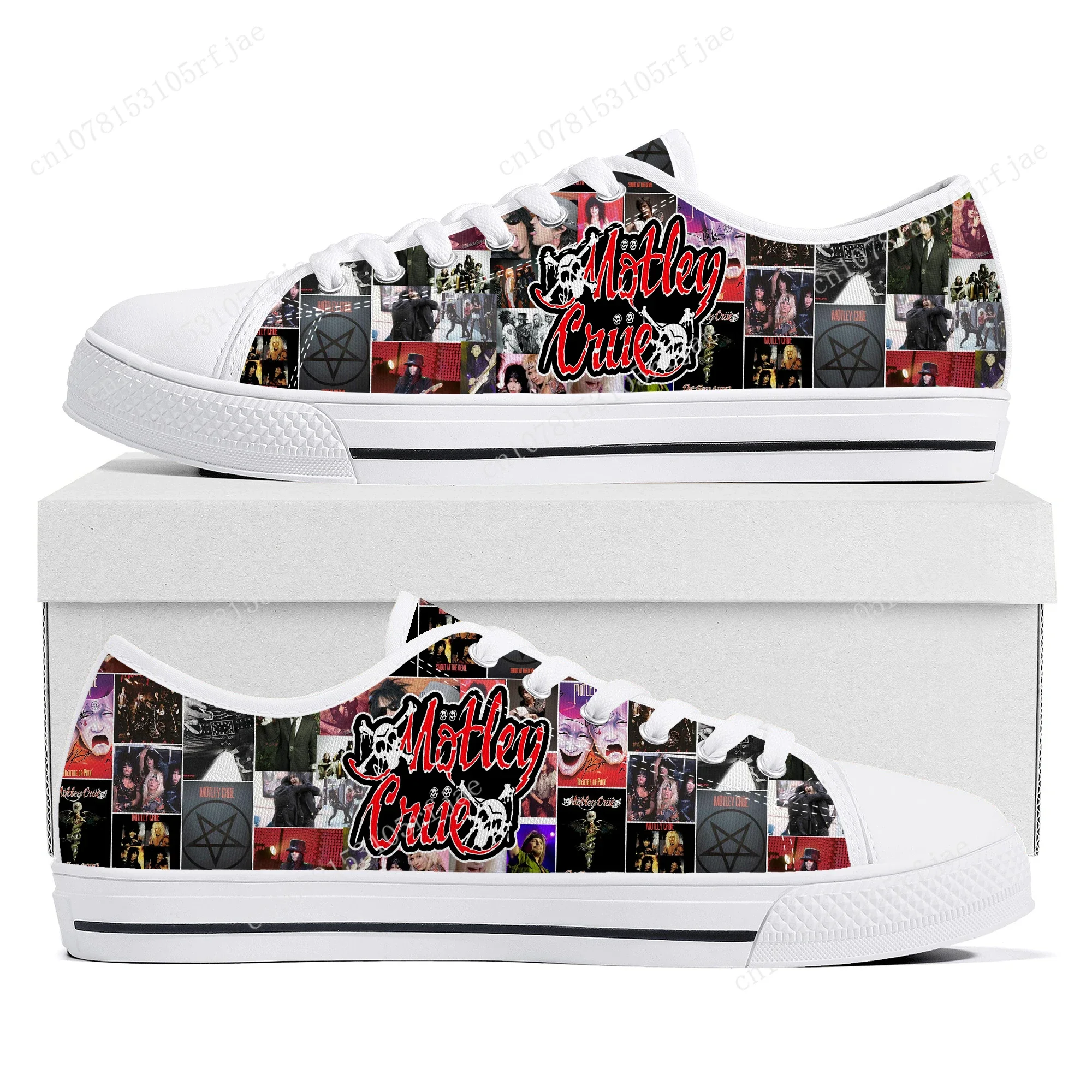 Band 80S Metal Vintage Low Top Sneakers C-Crue Women Men Teenager M-Motley High Quality Canvas Sneaker Couple Custom Built Shoes