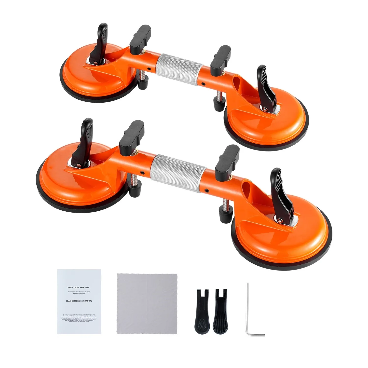 SucceBuy 2 Packs Stone Seam Joiner 180°Adjustable Seamless Seam Setter with 5 in Vacuum Suction Cups Installation Tool for Tile