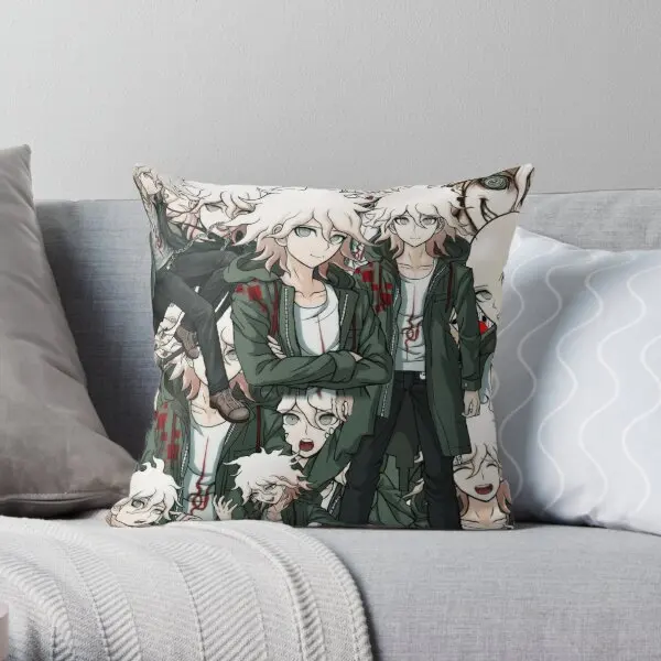 

Nagito Nightmare Printing Throw Pillow Cover Case Fashion Bed Decor Fashion Square Office Home Pillows not include One Side