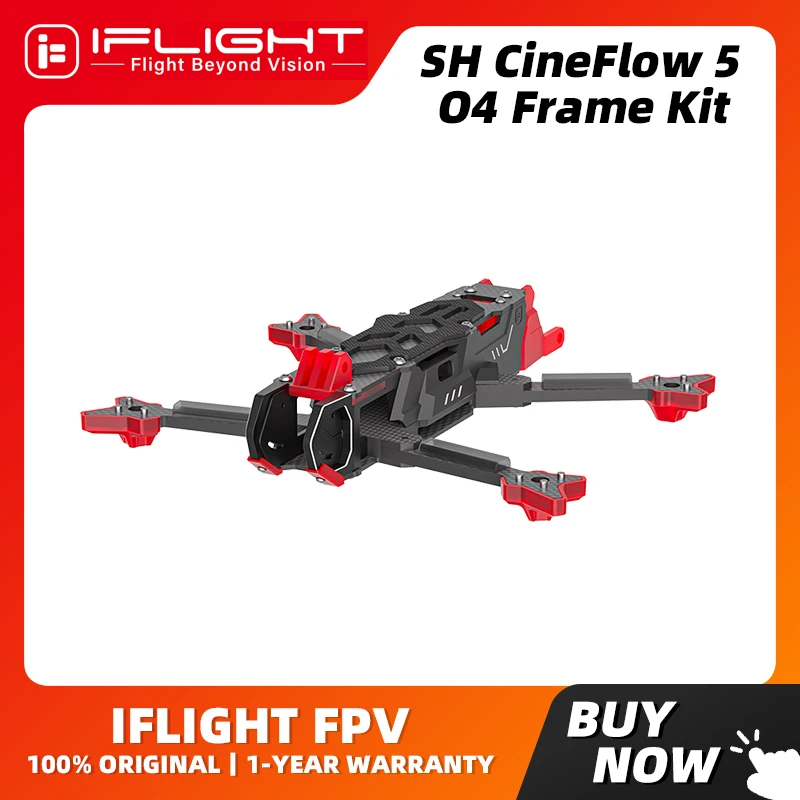 SH CineFlow 5 Frame Kit for DJI O4 - Gult Drone Racing Chassis Kit