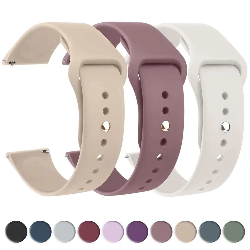 Versatile Silicone Watch Strap - Available in 18mm, 20mm, and 22mm Sizes