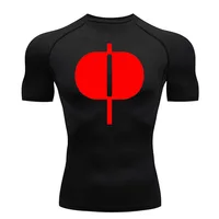 Summer Men's Gym T-Shirt Compression Sports Shirt Short Running Top Quick Dry Gym Sweat Long Shirt Sun Protection Second Skin 1