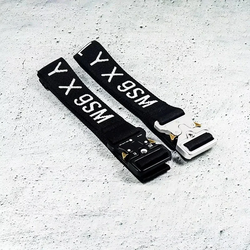 High Quality Woven Letter Logo 1017 ALYX 9SM Belt Functional Tactical Metal Buckle Street Unisex Adjustable Waist Belt Men Women