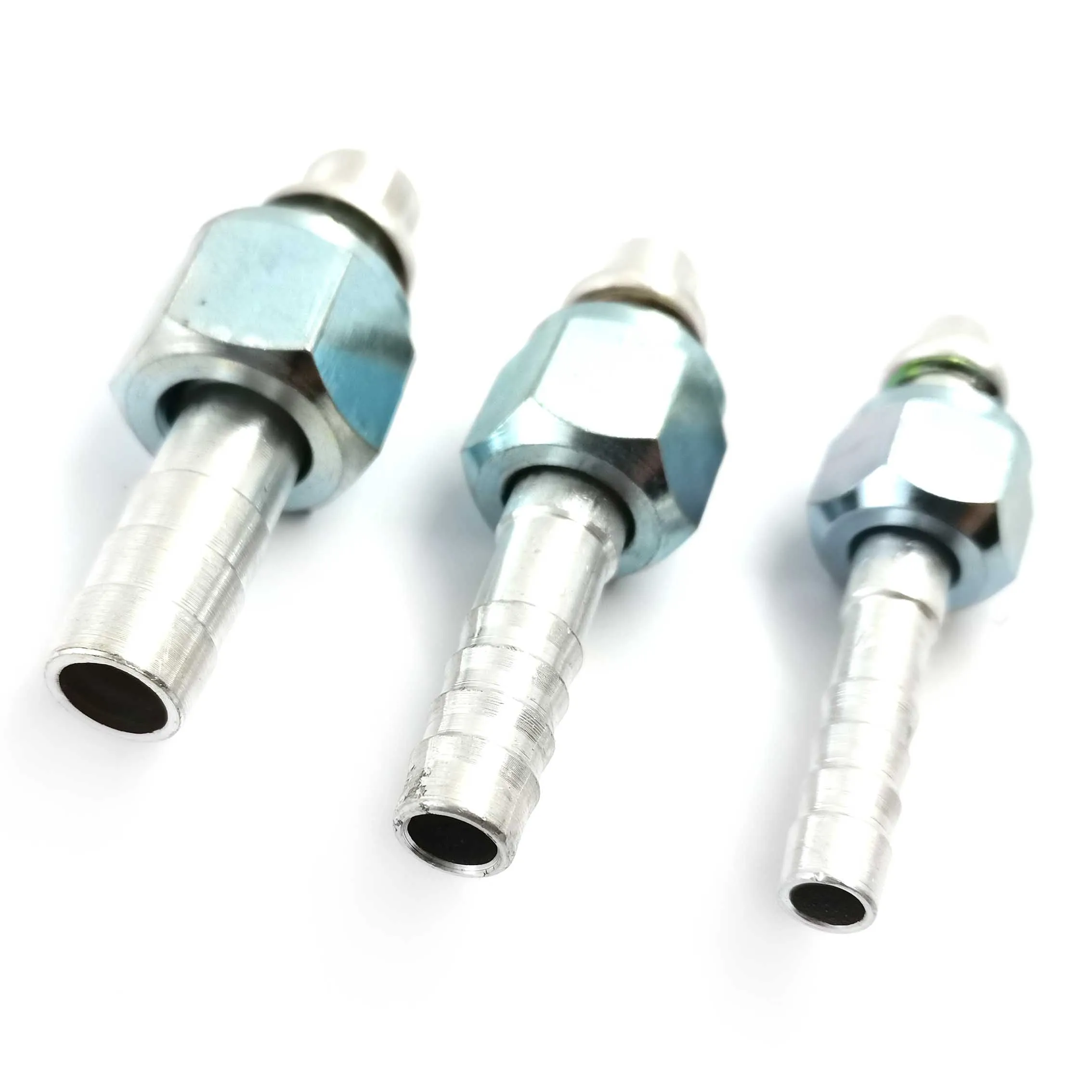 15pcs #6 #8 #10 Aluminum AC Barb Fitting Straight O-Ring Female Thread 5/8"-18 3/4"-16 7/8"-14 For A/C Air Conditioning Hose