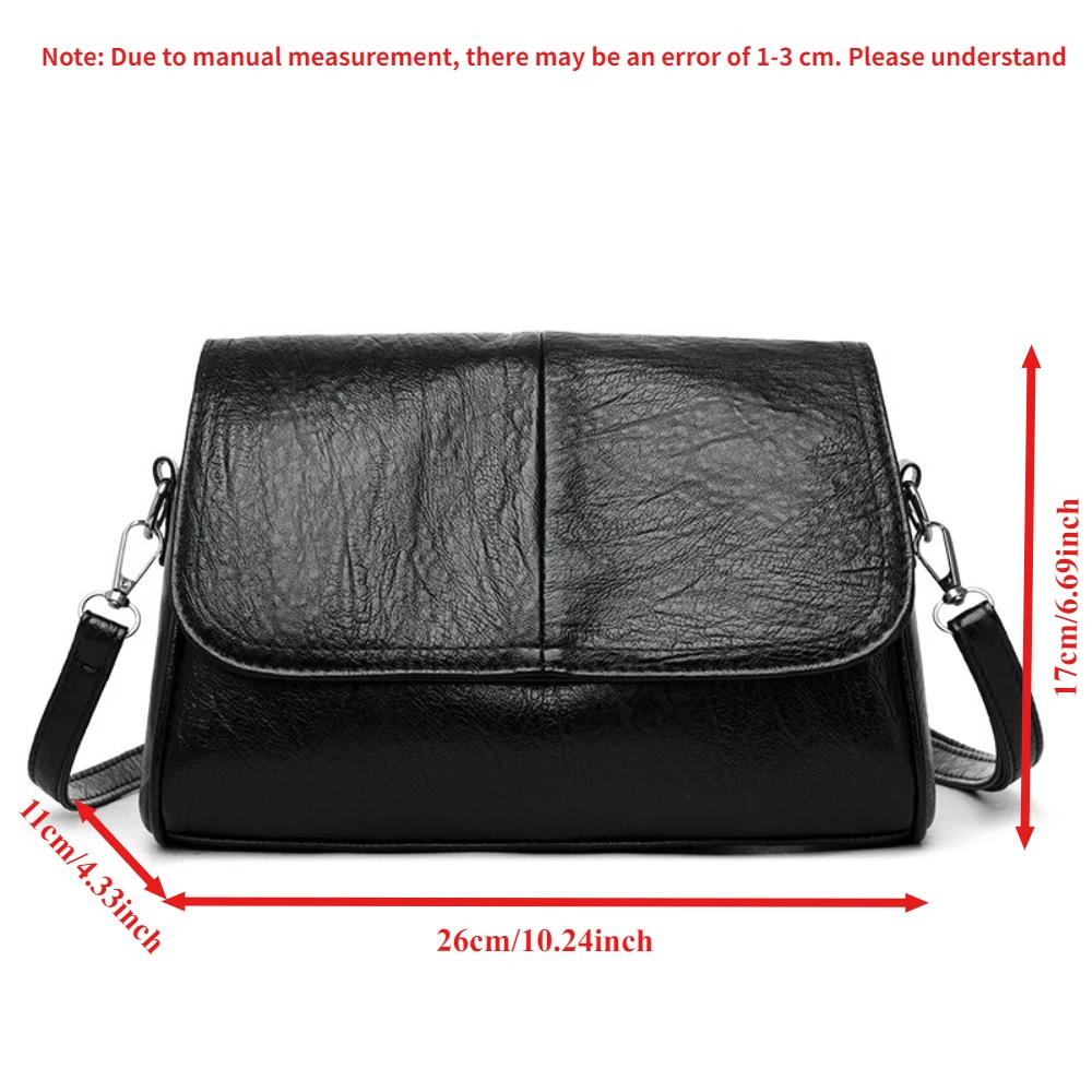 Retro Oil Wax Leather Crossbody Bag,with Textured and Vintage Feel,Simple and Elegant Flap Design,and Adjustable Shoulder Strap