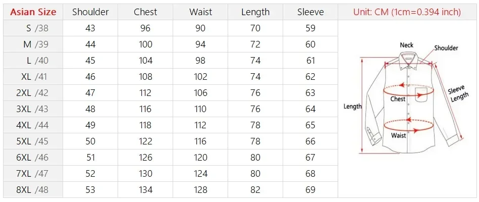 Description Picture 2 of itemM~6XL Men's Fashion Shirt Long Sleeve Cotton Oxford Stripe Casual One Pocket Regular Fit Button Business Dress Shirts