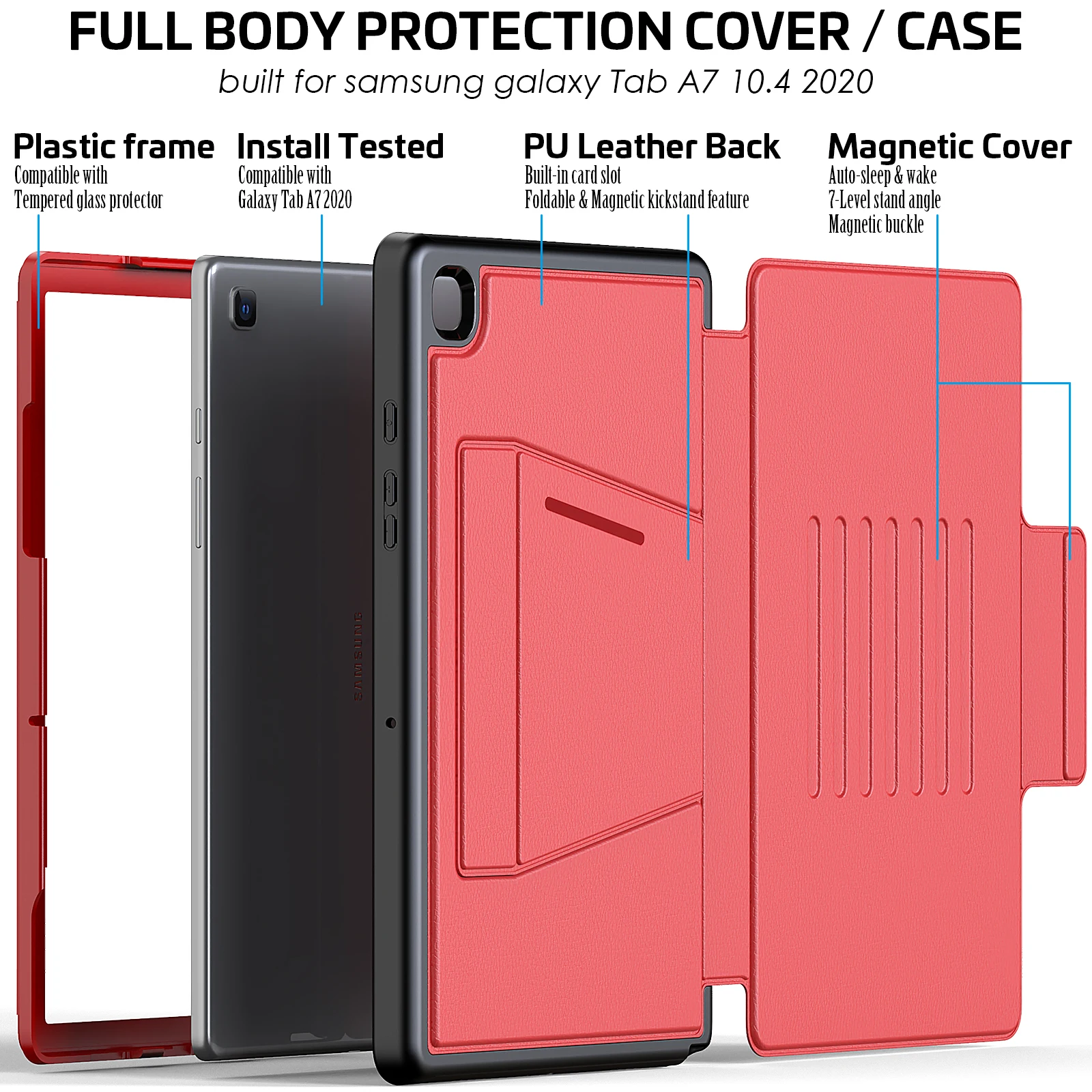 samsung galaxy tab caso suporte magnético capa com lápis titular aba um fe tab
