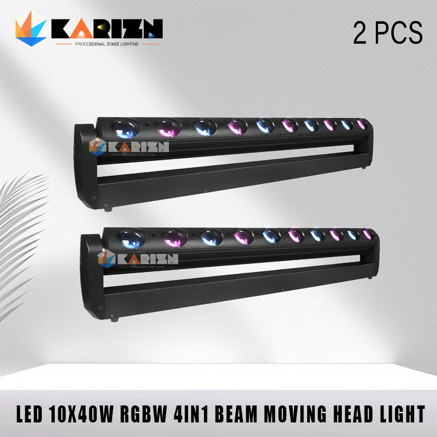No Tax 2Pcs Beam Moving Head Light LED 10x40W RGBW 4in1 DMX512 DJ Projector Lights For Bar Party KTV Christmas