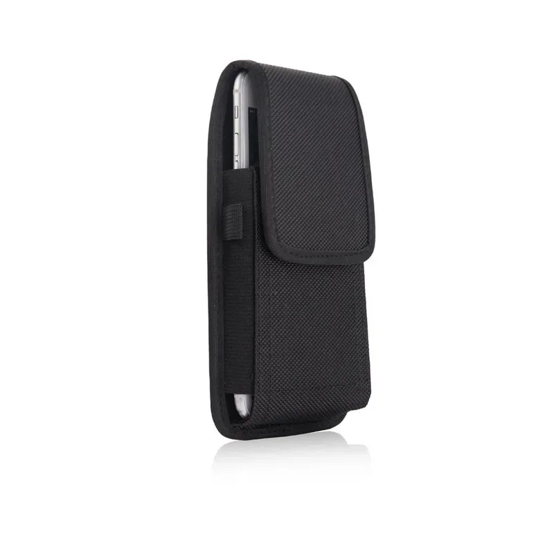 Unisex Black Oxford Nylon Vertical Men's Wear Belt Fanny Waist Pack Image 4