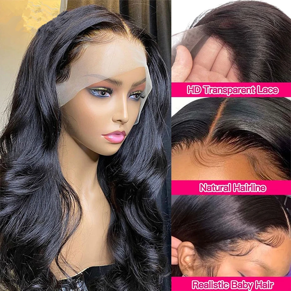 360 Lace Wig 32Inch Body Wave Lace Front Wig 13x4 13x6 Human Hair Wigs For Women Brazilian Hair Pre Plucked 4x6 Glueless Wig Wig 2