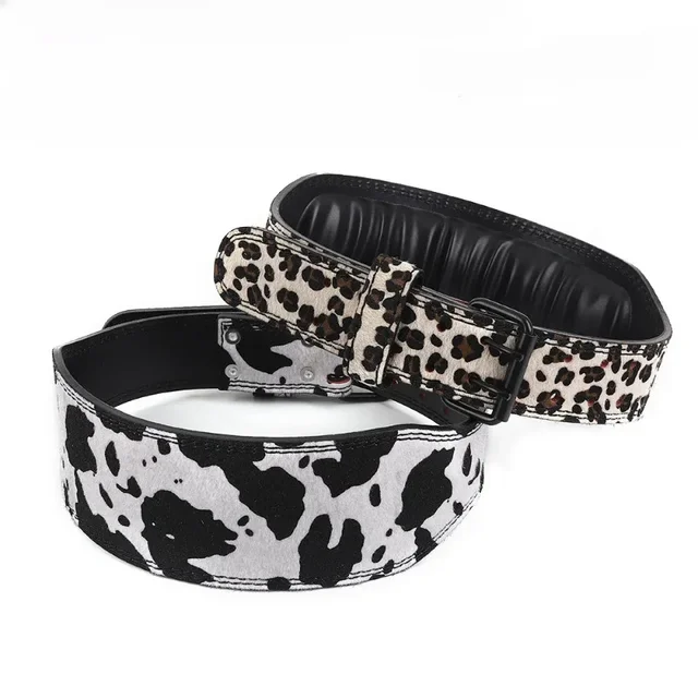 Leopard Fitness Belt Weightlifting Squat Powerlifting Waist Support Gym Powerlifting Strength Training Crossfit Waist Belts 2