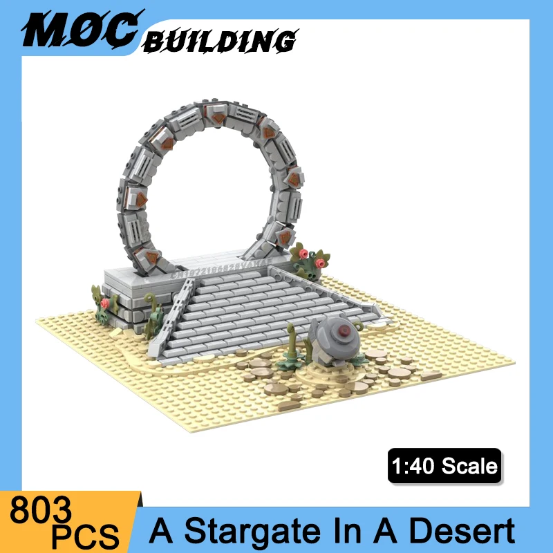 

Movie Scene War Door In A Desert Model Architecture MOC Building Blocks DIY Assembly Street View Toys Collection Display Gifts