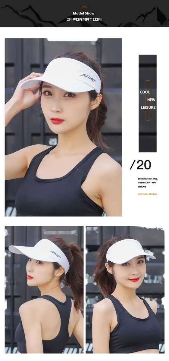 Golf Baseball Empty Top Hat Outdoor Sports Hiking Hat Ring Sun Visor Men's And Women's Hats_voghion.com