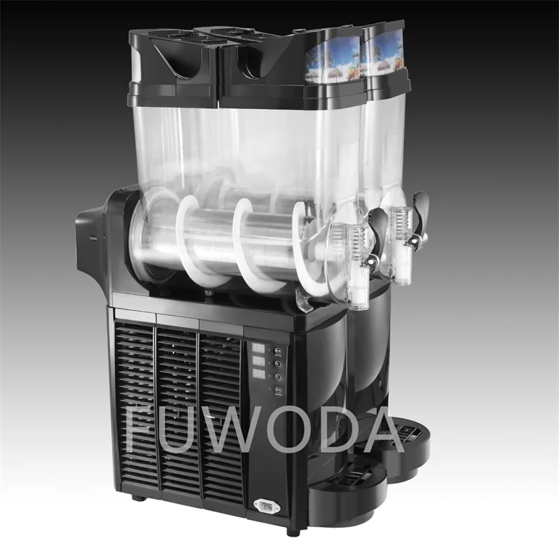 Commercial Frozen Drink Slush Machine 15L*2 Margarita Slush Soft Ice Cream Juice Machine 15L Each Bowl Smoothie Beverage Machine 3