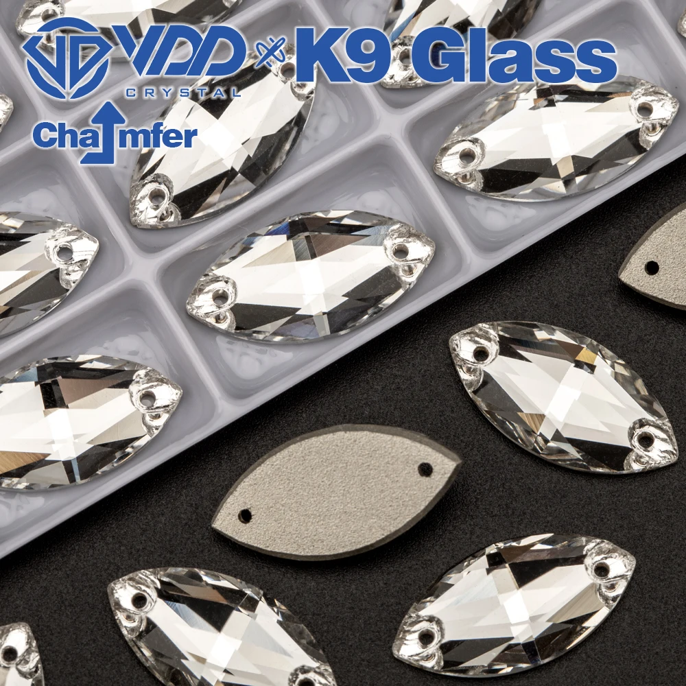 VDD Hochwertiger K9-Glas-Strasssteine zum Aufnähen, Fase, Nähen, klarer Kristall, flacher Stein für Kleidung, Accessoires, Hochzeitskleid – Detail 16