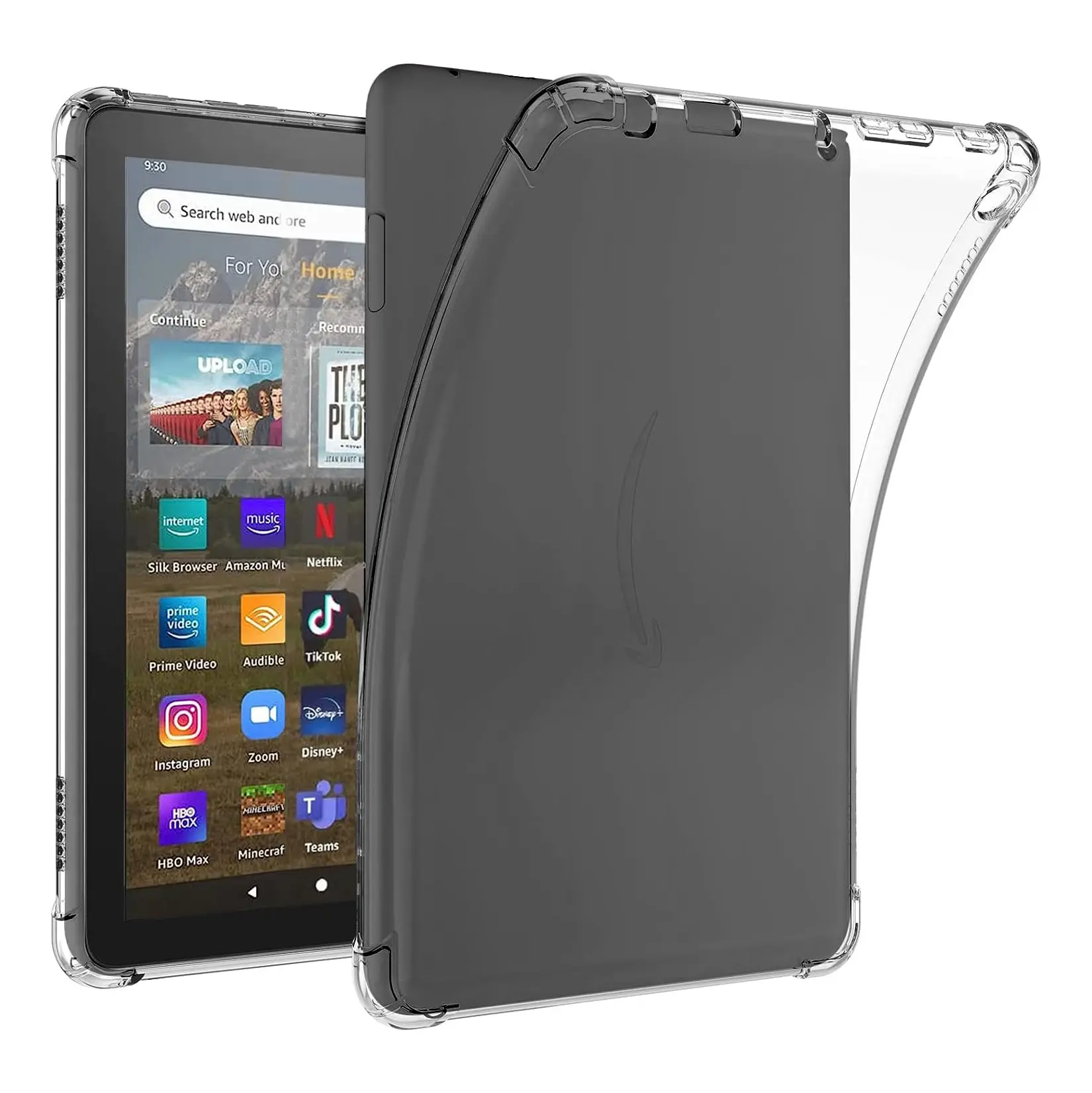 

Clear Case for Amazon Kindle Fire HD 8 / 8 Plus (12th Generation 2022 Released) 8 inch Shockproof Lightweight Soft TPU Cover