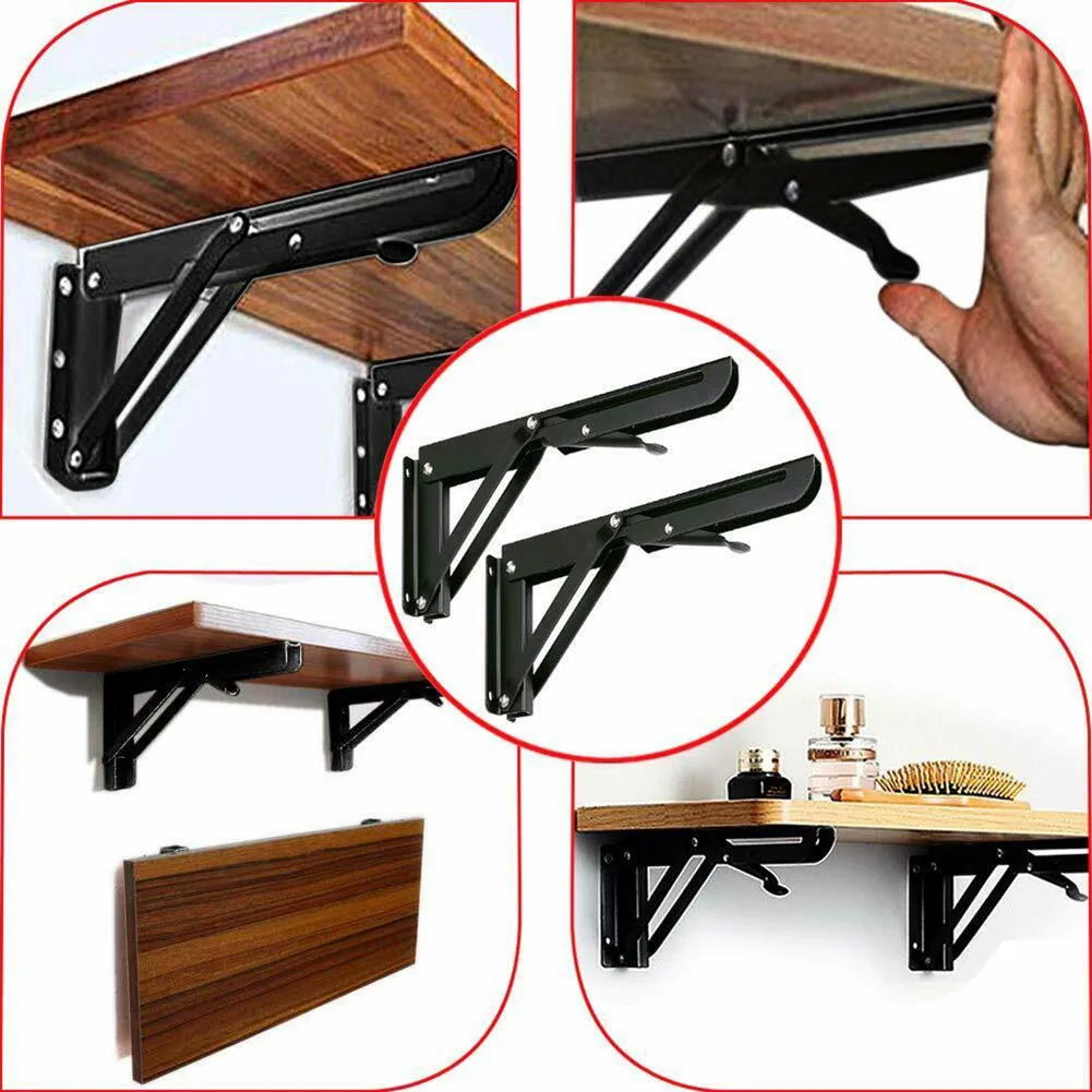 Folding Bracket Table 2Pcs Campervan Folding Bracket Table Shelf Motorhome Caravan Mini Folding Table Car Accessories