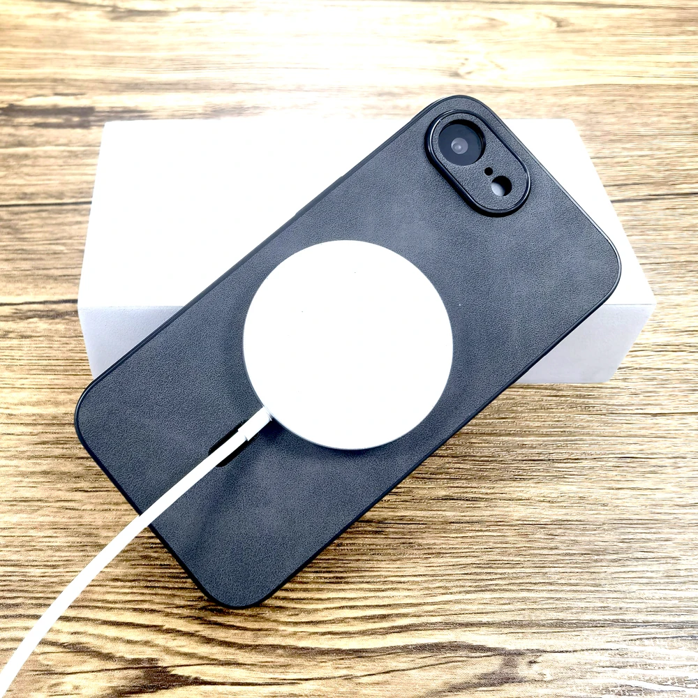 Luxurious Faux Sheepskin Leather Case with MagSafe and Wireless Charging Capability