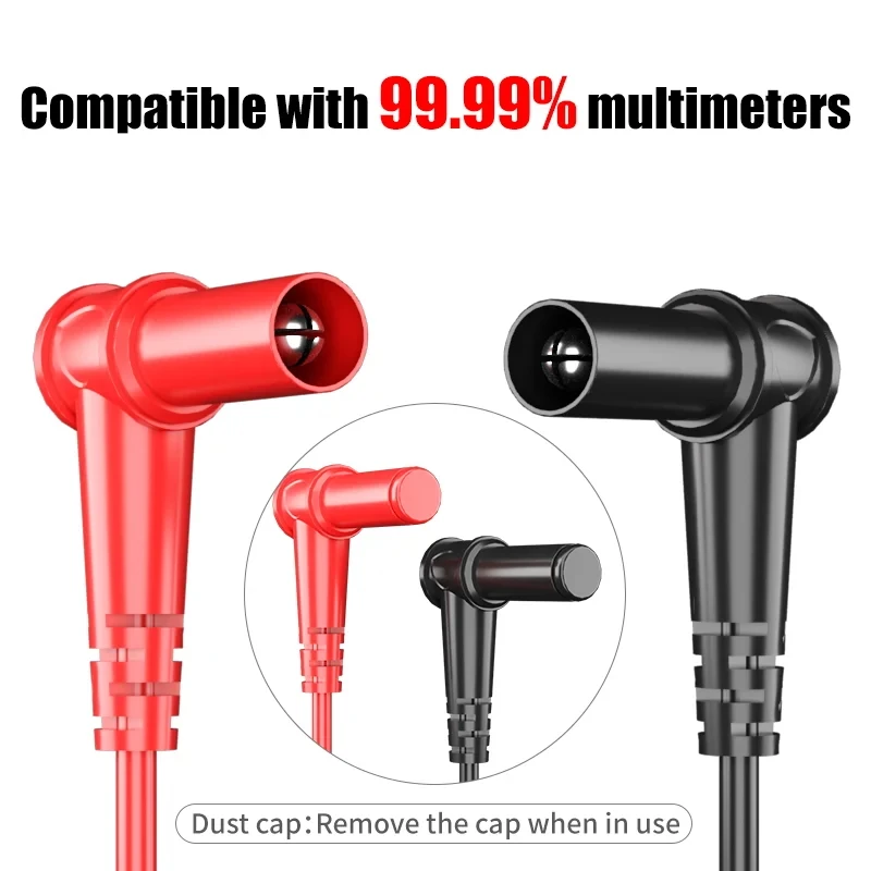 Multimeter Test Leads Universal Cable 10A/20A Soft-silicone-wire Needle-tip Tester Probe Wire Pen Cable