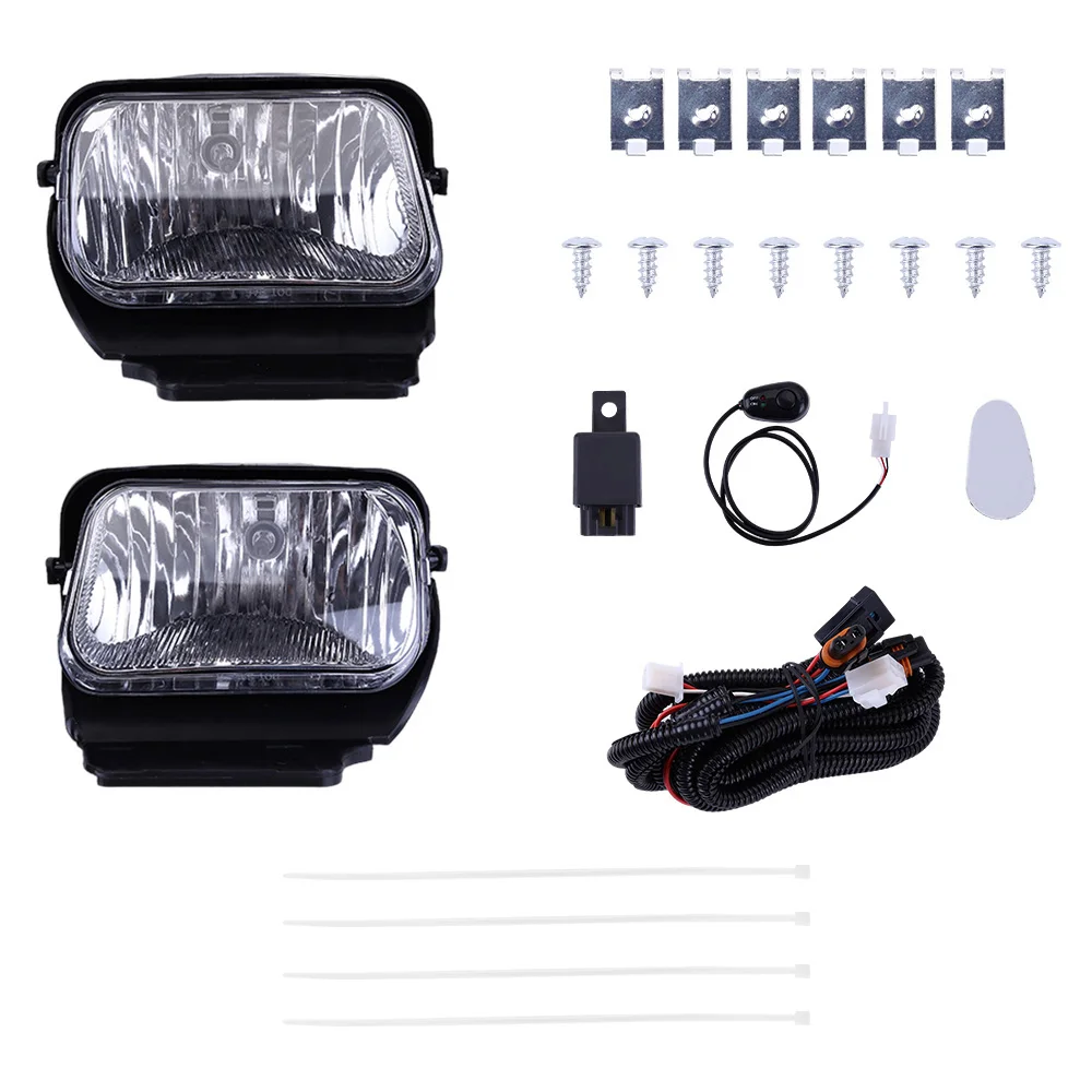 Reemplazo de luces antiniebla de coche de 12V, 1 par de luces antiniebla LED con Cable de cableado Compatible con Chevrolet Silverado