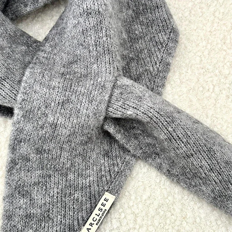 Knitted Scarves British Korean Triangle Scarf Women Headscarf