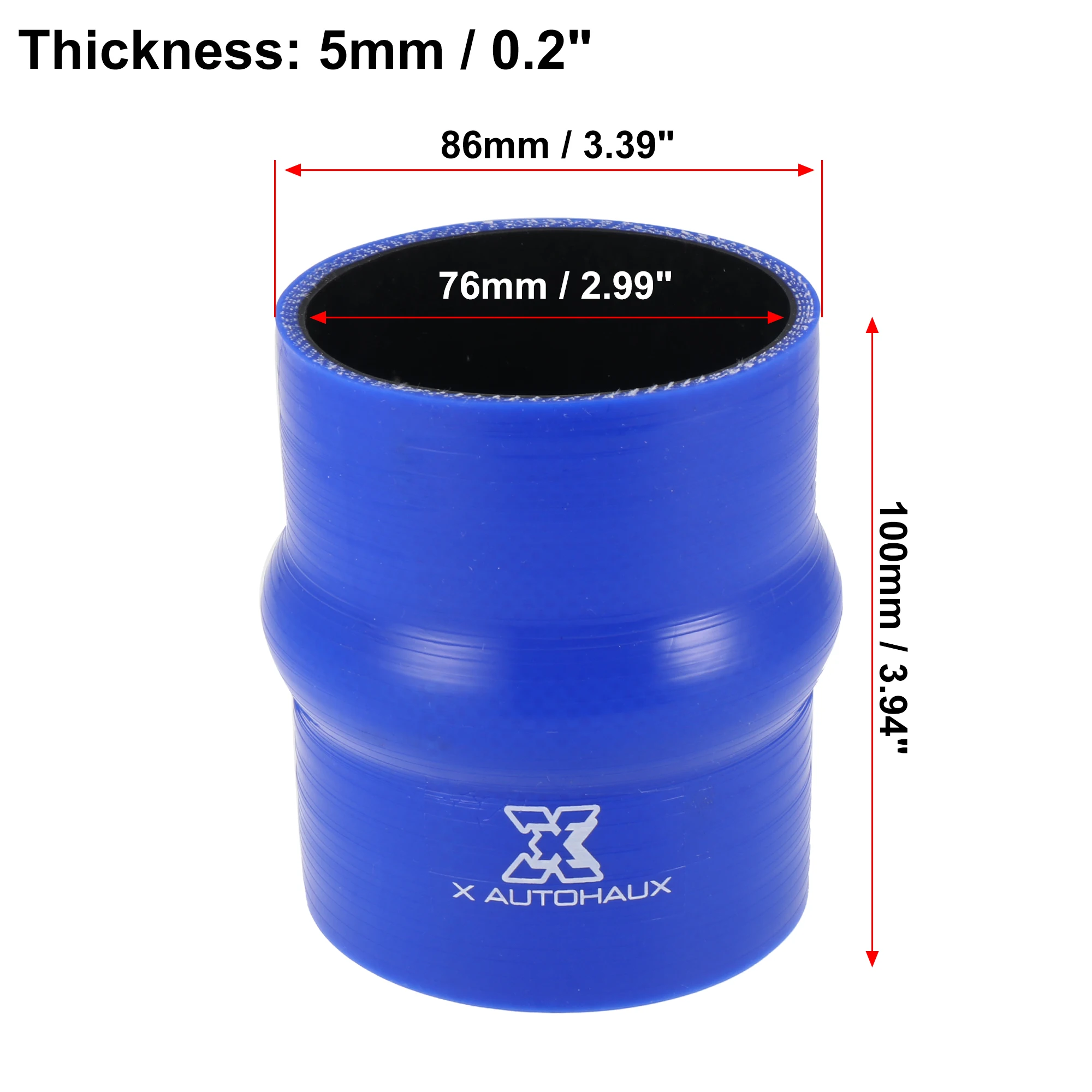 QSP Siliconen slang verloop - 28-25 mm - Zwart, QHCR-2825BLK | QSP Products Webshop