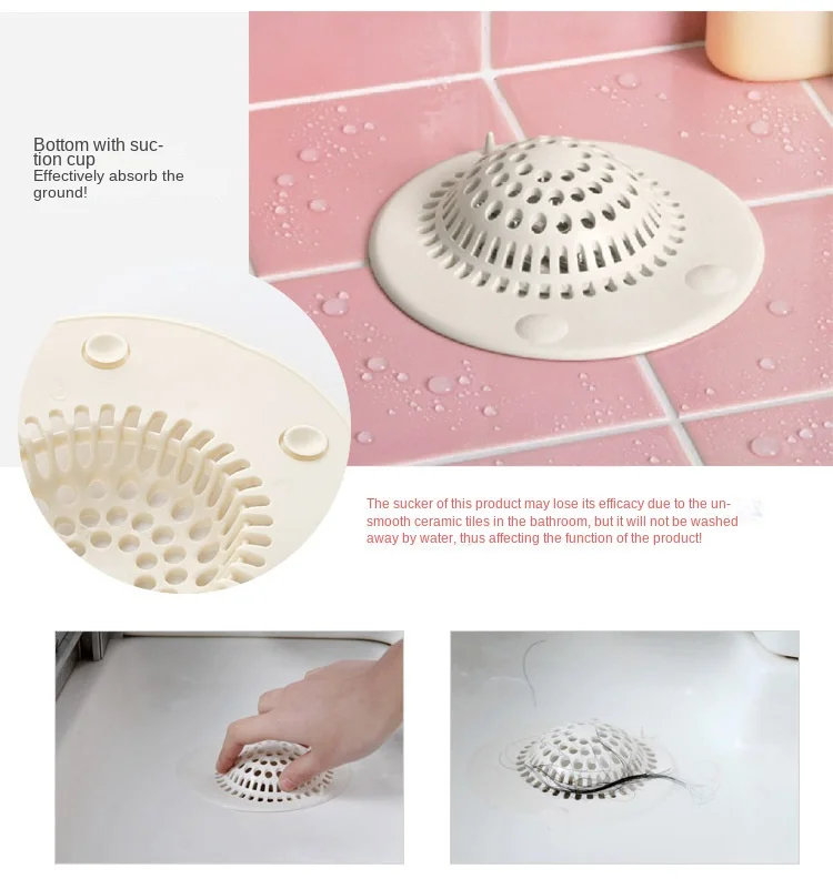 Shower Floor Drain Hair Stopper Catcher Kitchen Sink Plug Anti