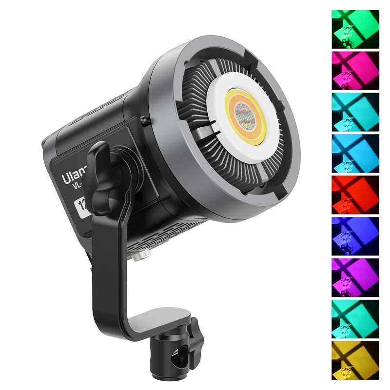 Ulanzi VL-120C RGB VL-120Bi Bi-color 120W V-Mount COB Video Ligiht Fill Light Bowens Mount COB Light APP Remote Control Light
