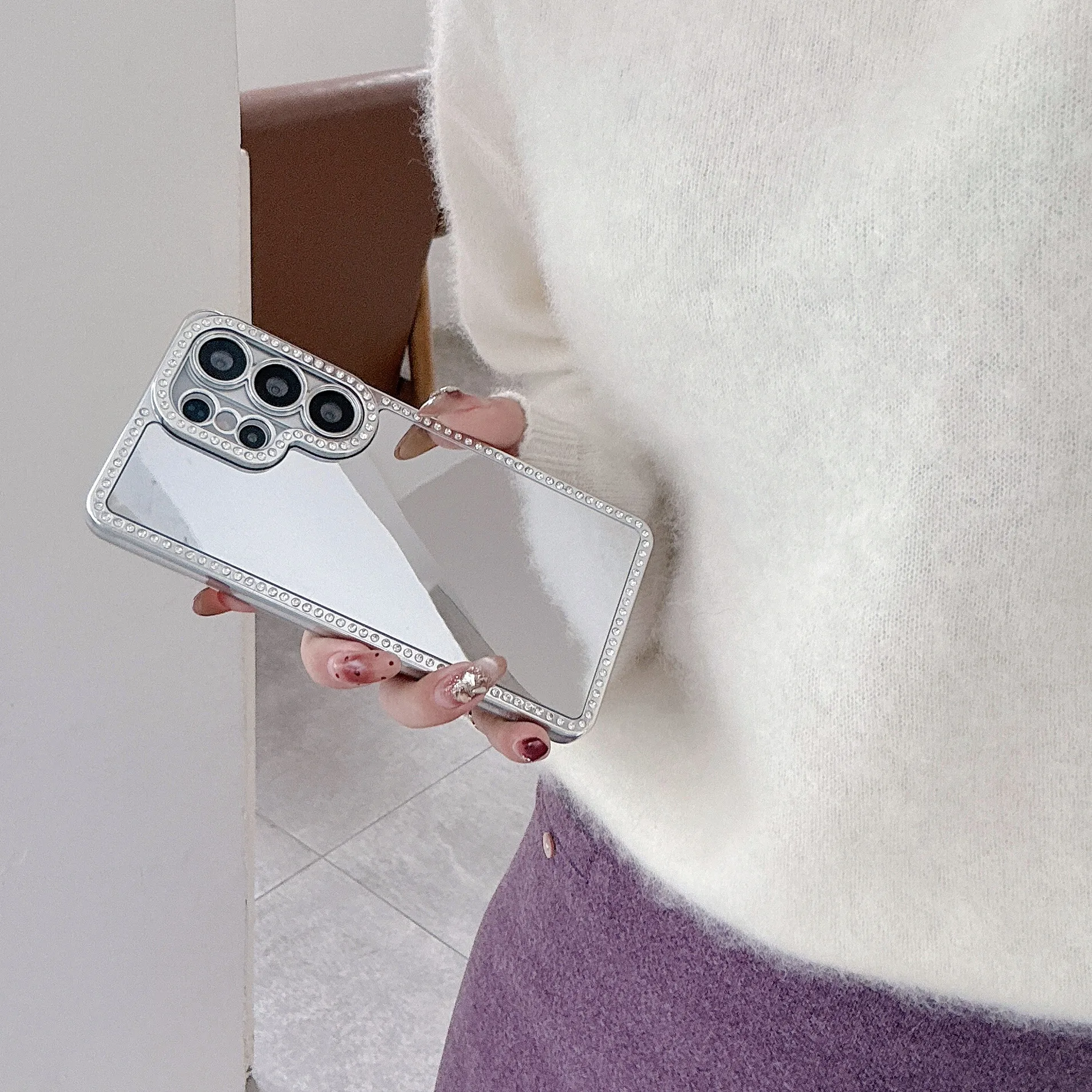 Luxury Plating Mirror Phone Case For Samsung Galaxy Series_voghion.com
