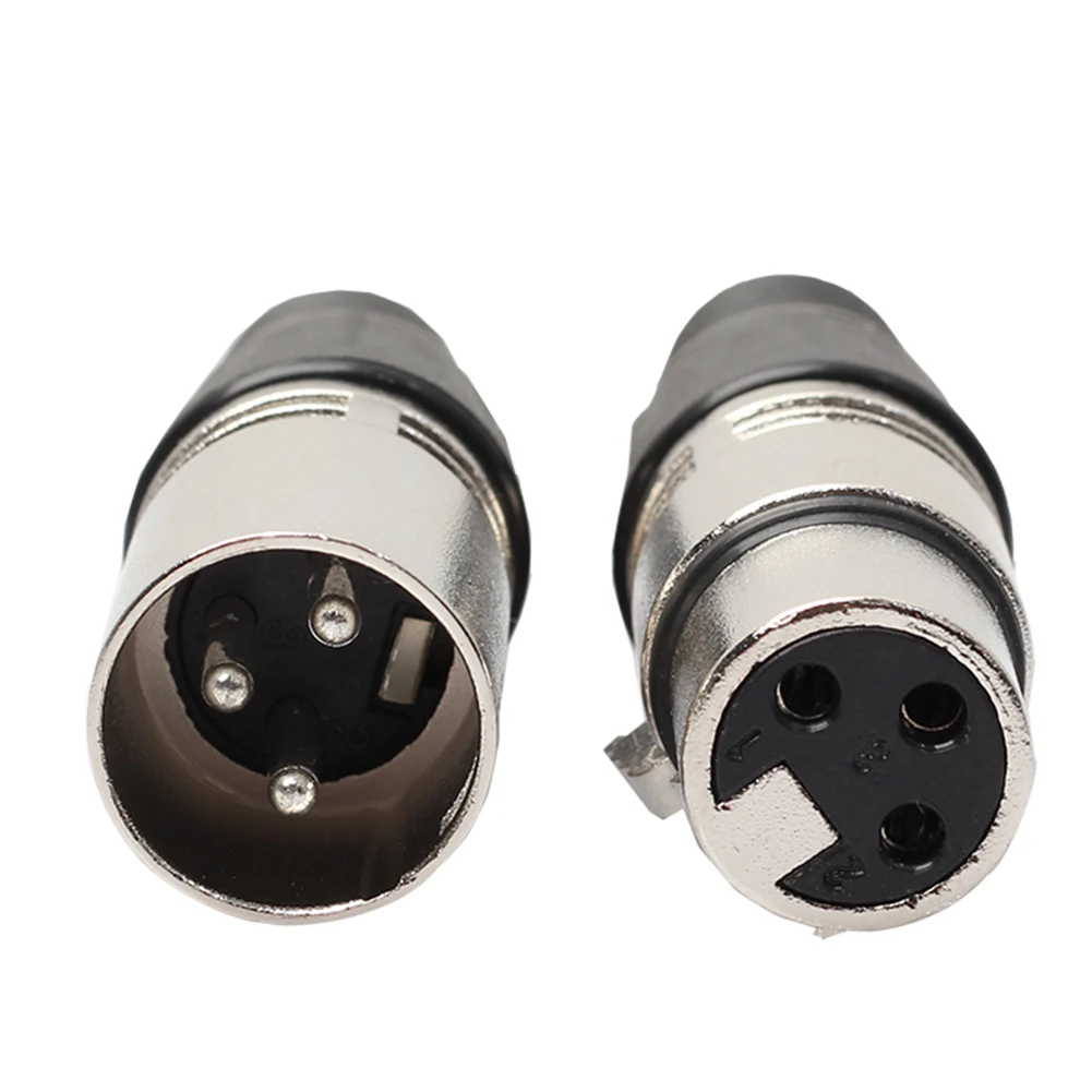 8pcs MIC Cable Terminal 4 Male 4 Female 3Pin Cannon XLR Connector Zinc Alloy Socket Panel Mount Chassis for Mixer Amplifier