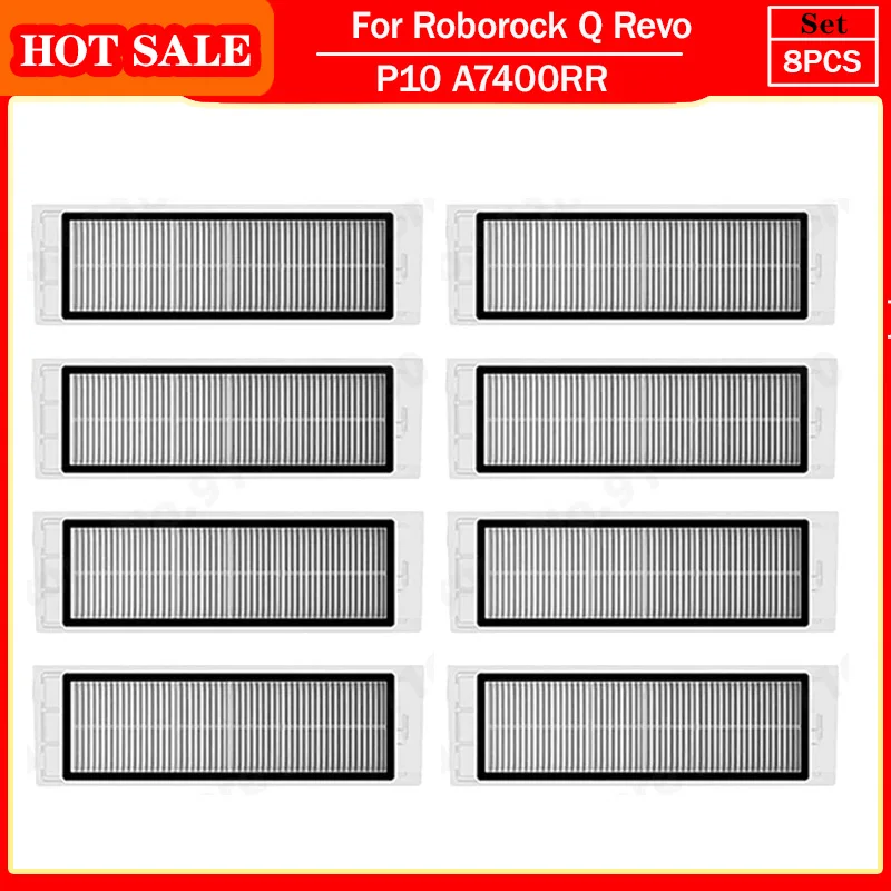 Roborock Vacuum Cleaner Accessories: Main Brush, Side Brush, HEPA Filter, Mop Cloths, Dust Bag
