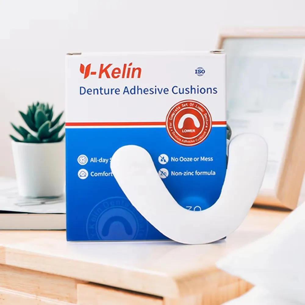 Y-Kelin Denture Adhesive Cushion 30/90/150 Pads / Pack Lower Natural Strong All Day Hold Comfort  Cushions — view 2
