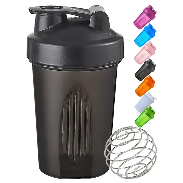 400ML Shaker Bottles Whey Protein Powder Mixer Bottle Sport Water Cups Fitness Gym Shaker Outdoor Portable Plastic Drink Cup