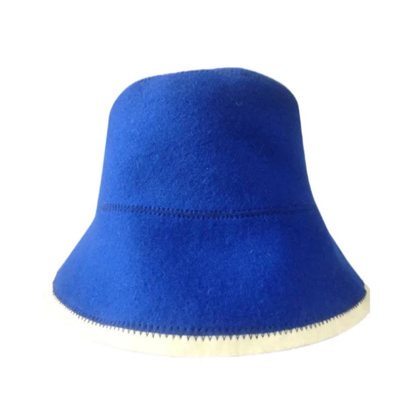 Gray Wool Felt Sauna Bucket Hat