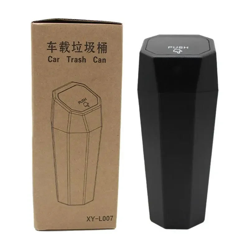 Portable Mini Car Trash Can Car Garbage Bin With Lid Leak Proof Desktops Trash Can Dustbin Garbage Organizer For Home Kitchen