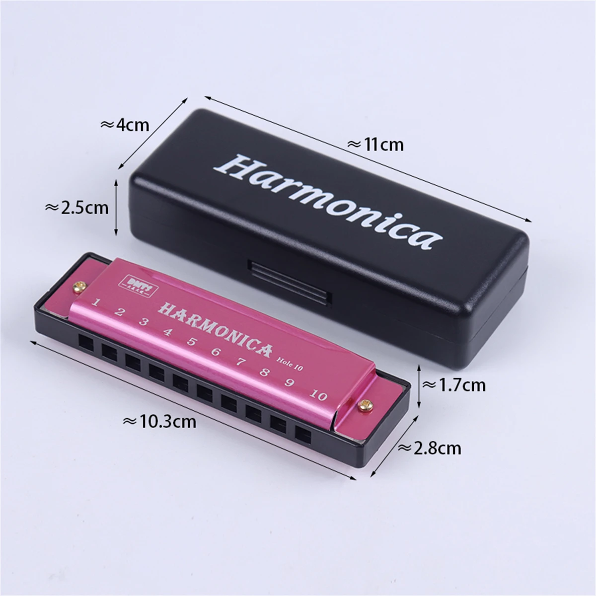 Miwayer 10 Holes Professional Harmonica, Mouth Metal Organ for Beginners Musical Instruments