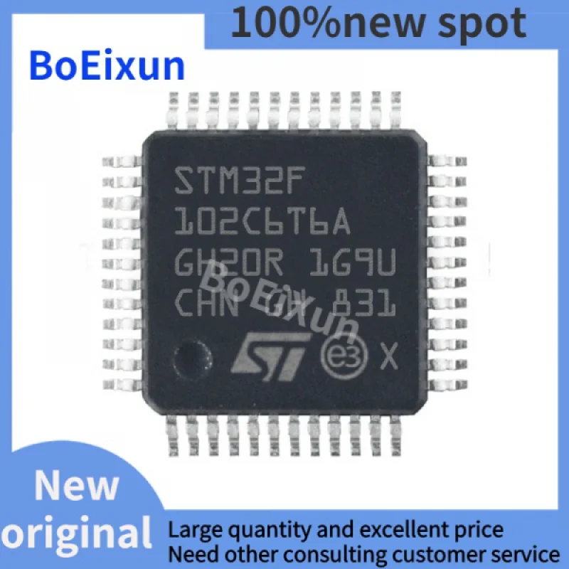 

1-100 PCS STM32F102C6T6A LQFP48 32F102C6T6A 32-bit Microcontroller MCU ARM Microcontroller Chip Brand New Original