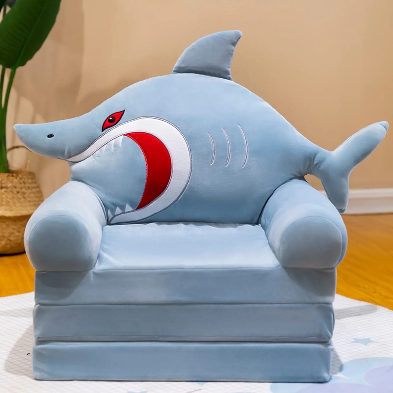 Foldable Kids Sofa Backrest Armchair 2 In 1 Foldable Children Sofa Cute Cartoon Bench Cushion Insert Memory Seat Cushion children sofa