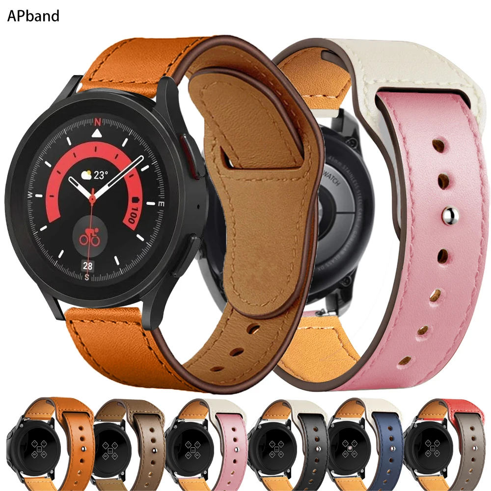 Elegant Leather Watch Band - 20mm/22mm Adjustable Strap Bracelet