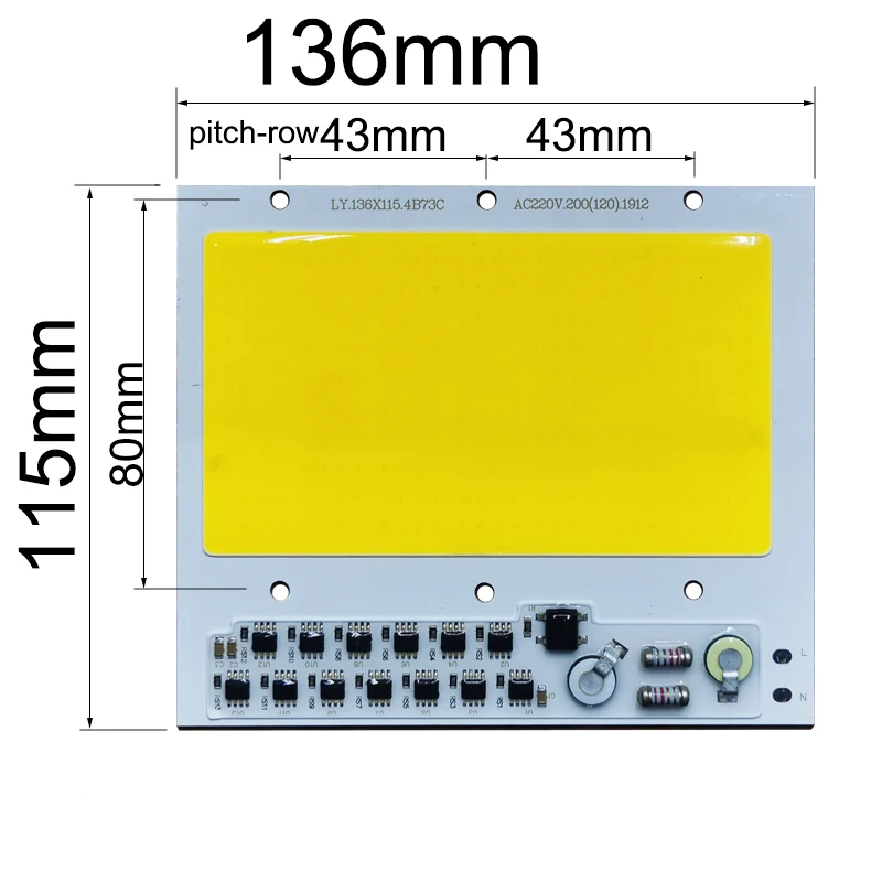 200W LED Chip COB lamp AC 220V 240V IP65 Smart IC DIY Flood light Led Bulb Spotlight Outdoor Lamp bead