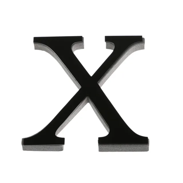 3D Acrylic Wall Ornaments Black Alphabet 59