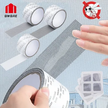 주방 문짝 창문 메쉬 깨진 구멍 수리 테이프, 자체 접착, 파리 방지 모기 커튼 그물 수리 패치, 방수 도구 상품 이미지