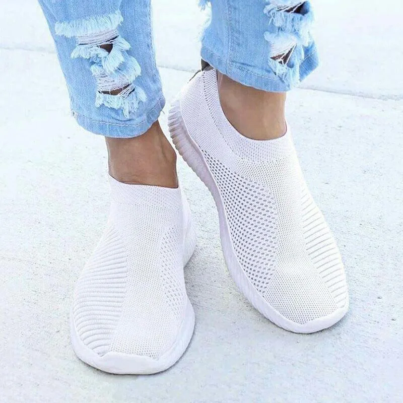 Sneaker For Women Sport Slip On Sock Flat Shoes