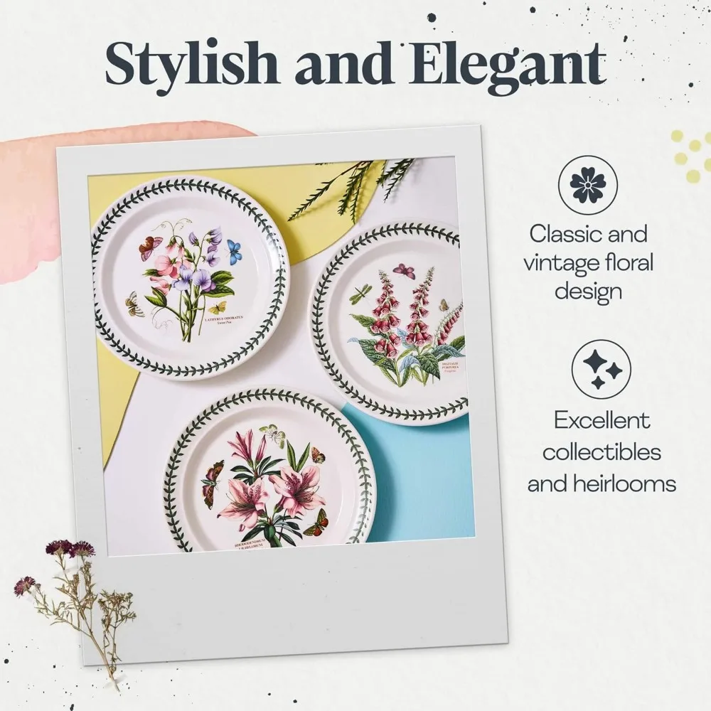 Botanic Garden 30-Piece Dinnerware Set - Nature-Inspired Floral Motifs - Dishwasher, Microwave, Freezer Safe 3