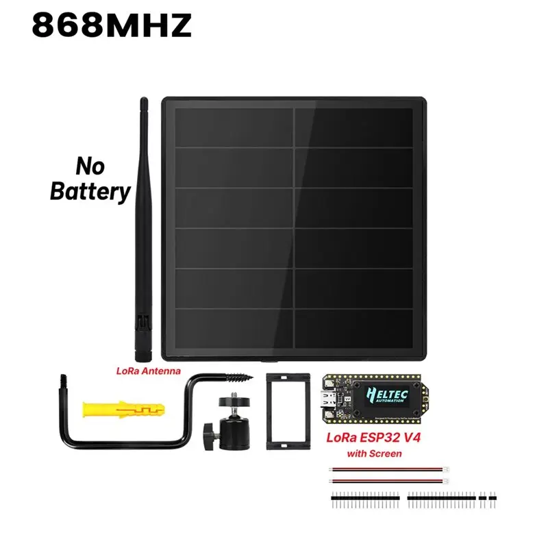 【추천】Lora 모듈 5W Meshtastic 태양광 발전 노드 Heltec Lora 32 V4 Lora+ 2.4G 블루투스 저전력 태양광 메시 네트워크