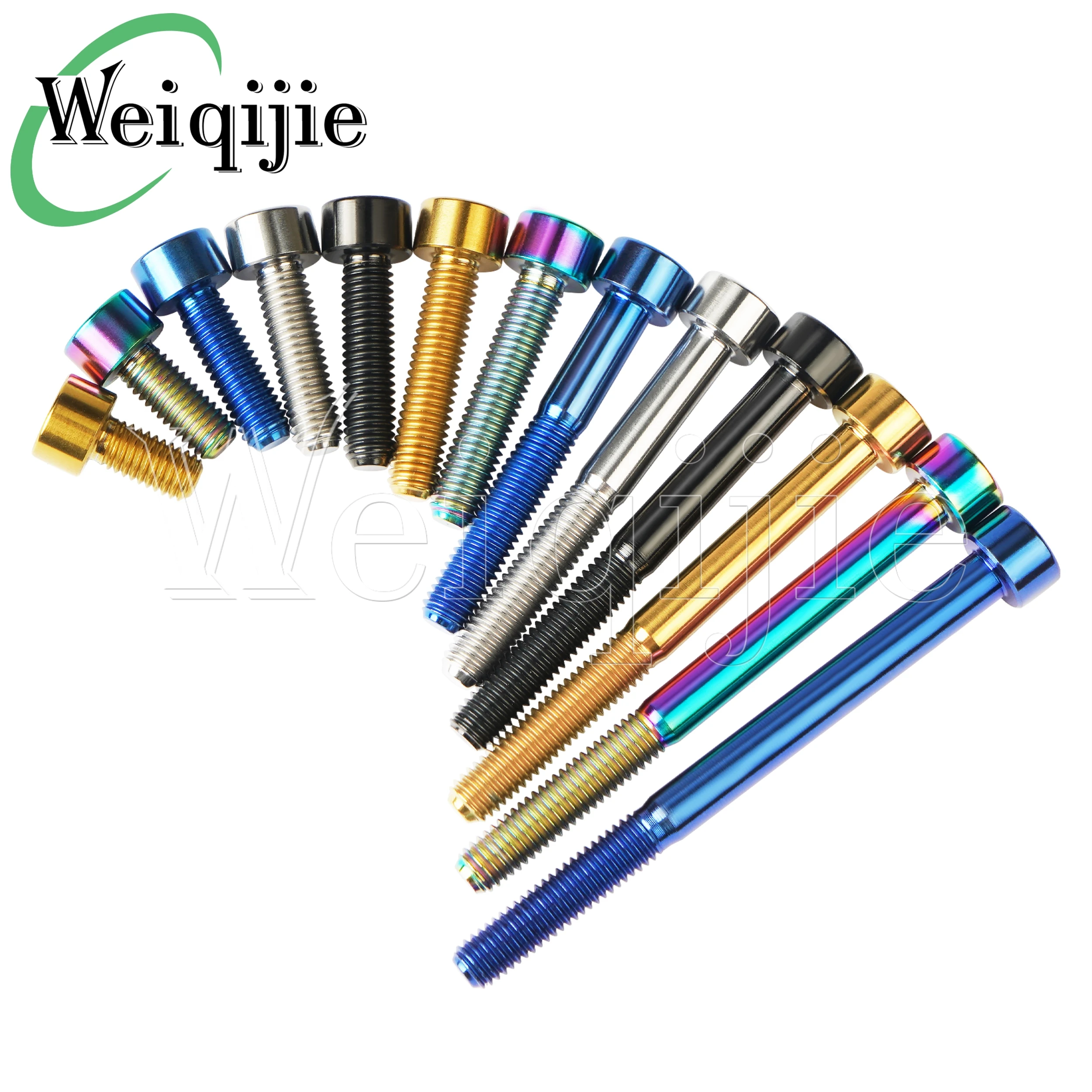웨이치지에 티타늄 볼트 M6X10/12/15/16/18/20/23/25/30/35/40/45/50/55/60/65mm 시트포스트 오버헤드 브레이크 앨런 키 나사 (자전거용)