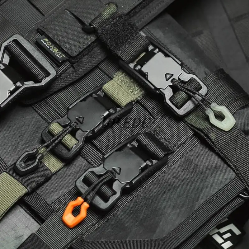 FOXBAT Teardrop Pull Tail Cord Modified Zip Magnetic Clip Cord Functional Tactical Shoulder Bag Rucksack Cord