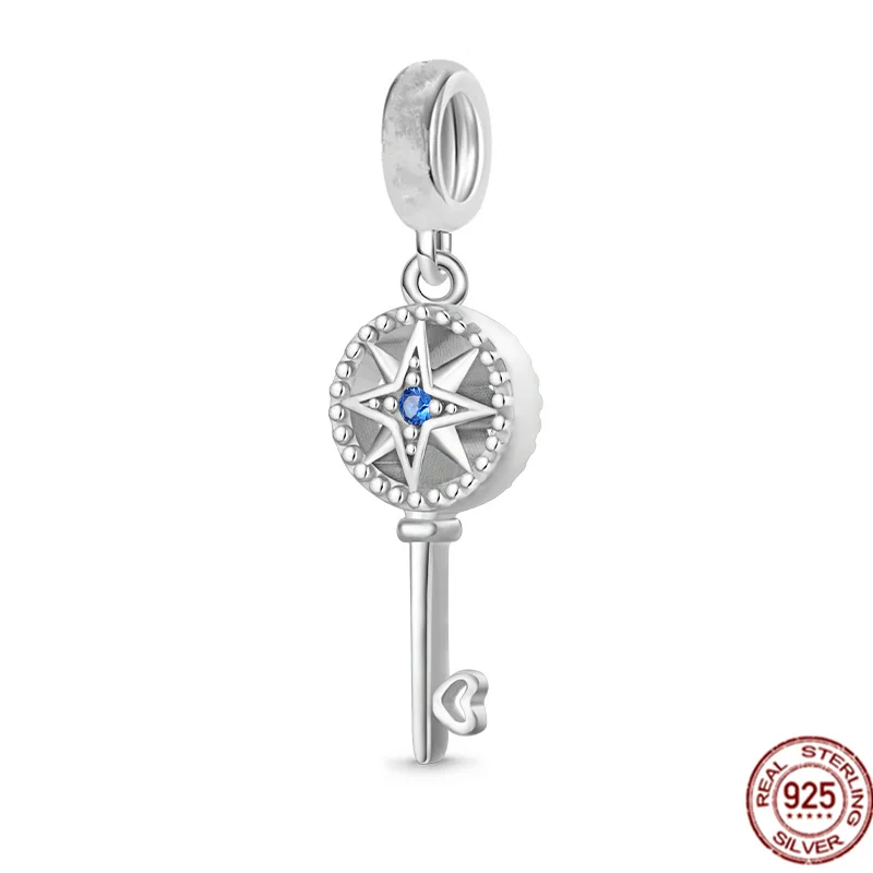 New 925 Sterling Silver Radiant Star，Rocket ，Forever Family Dangle Charm Bead Fit Original Pandora Bracelet Bangle Jewelry Gift