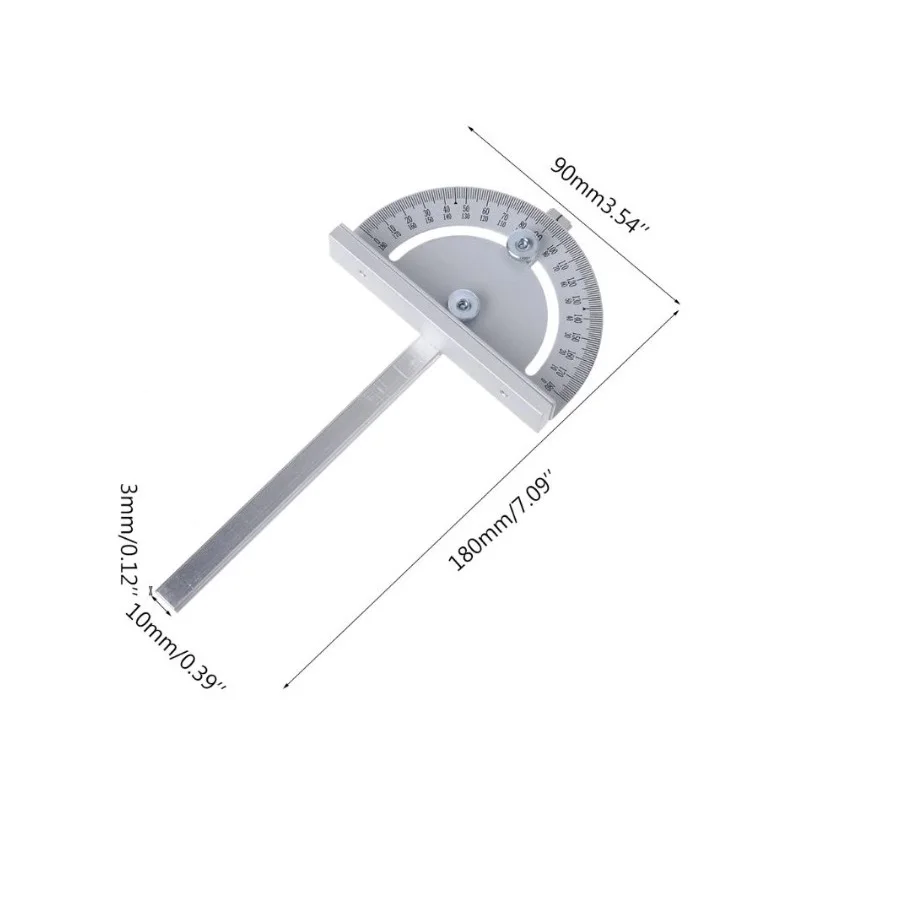1 Pc Angle Ruler Mini Table Saw Circular Router Miter Gauge DIY T-slot Design Woodworking Machines Angle Ruler Measuring Tools 2