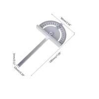 1 Pc Angle Ruler Mini Table Saw Circular Router Miter Gauge DIY T-slot Design Woodworking Machines Angle Ruler Measuring Tools 2